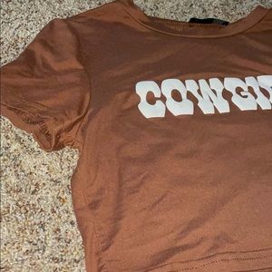 COWGIRL TRENDY CROP TOP